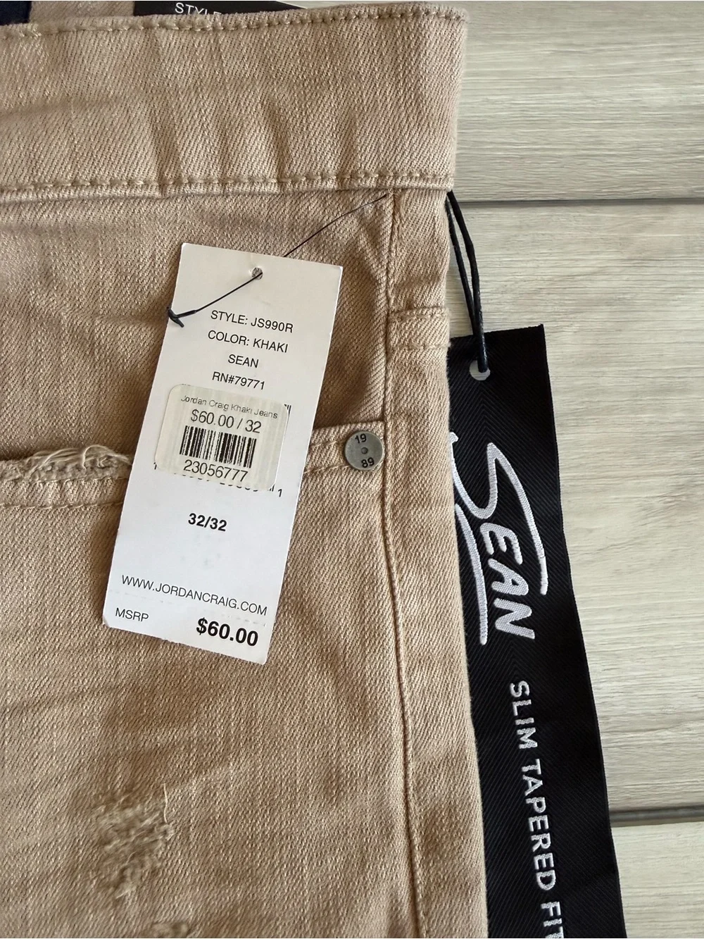 Jordan Craig Sean Tribeca Twill Pants Khaki 32/32 NWT